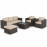 Georgia 3 Seat Sofa Set With Ice Bucket / Brown