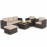 Georgia 3 Seat Sofa Set With Ice Bucket / Brown