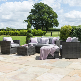 Georgia 3 Seat Sofa Set with Ice Bucket / Grey