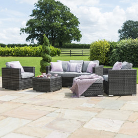 Georgia 3 Seat Sofa Set with Ice Bucket / Grey