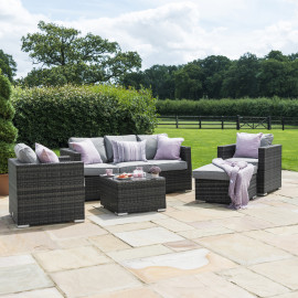 Georgia 3 Seat Sofa Set with Ice Bucket / Grey