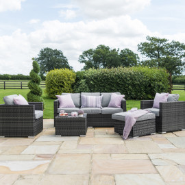 Georgia 3 Seat Sofa Set with Ice Bucket / Grey