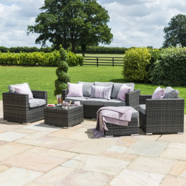 Georgia 3 Seat Sofa Set with Ice Bucket / Grey