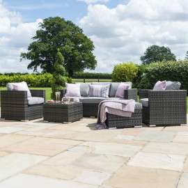 Georgia 3 Seat Sofa Set with Ice Bucket / Grey