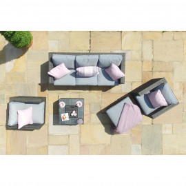 Georgia 3 Seat Sofa Set with Ice Bucket / Grey