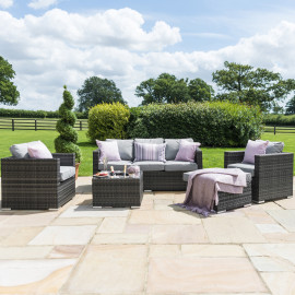 Georgia 3 Seat Sofa Set with Ice Bucket / Grey