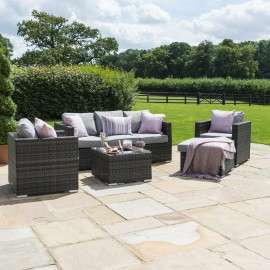 Georgia 3 Seat Sofa Set with Ice Bucket / Grey