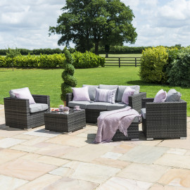 Georgia 3 Seat Sofa Set with Ice Bucket / Grey