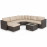 Barcelona Corner Group with Ice Bucket / Brown