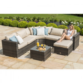 Barcelona Corner Group with Ice Bucket / Brown