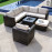 London Corner Group with Chair with Ice Bucket / Brown