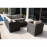 London Corner Group with Chair with Ice Bucket / Brown