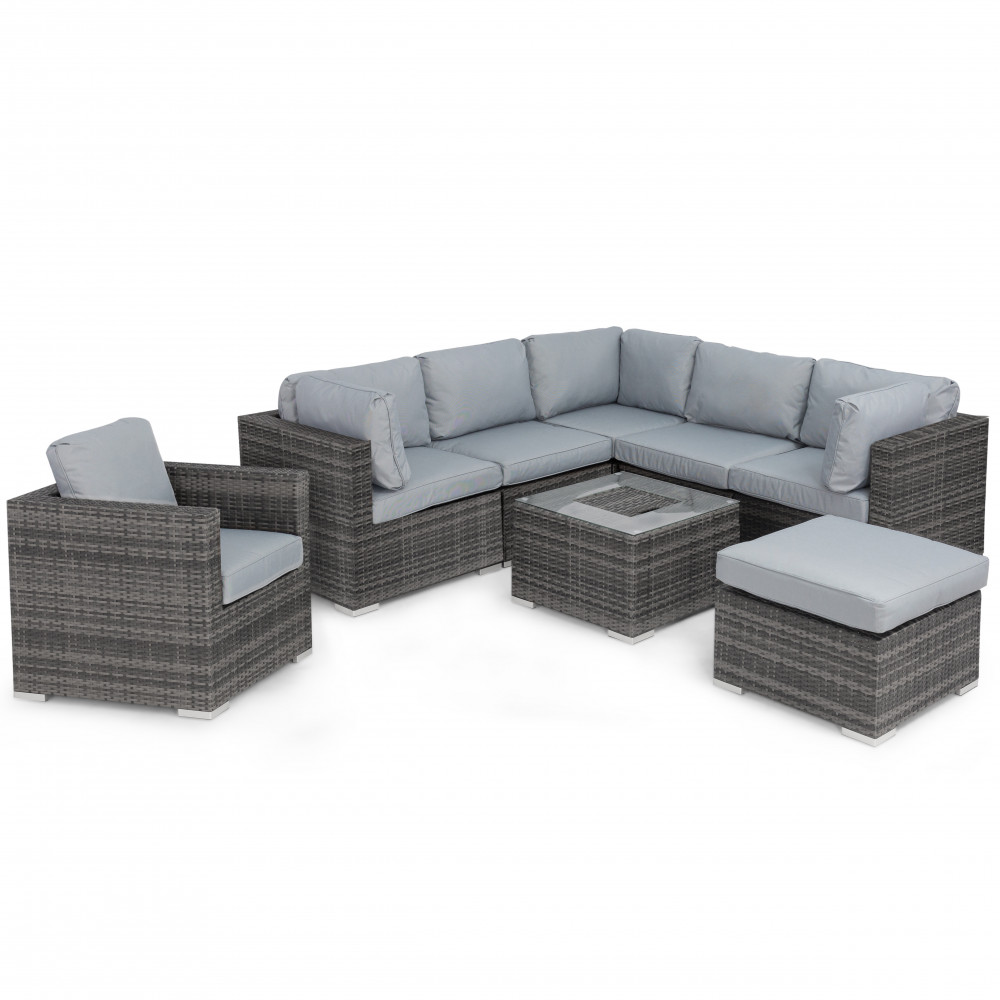 London Corner Group with Chair with Ice Bucket / Grey