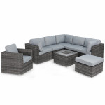 London Corner Group with Chair with Ice Bucket / Grey