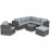 London Corner Group with Chair with Ice Bucket / Grey