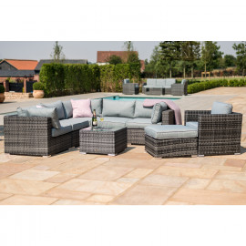 London Corner Group with Chair with Ice Bucket / Grey