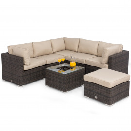 London Corner Group with Ice Bucket / Brown