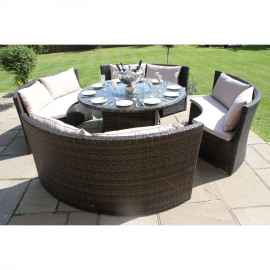 Dallas Sofa Set / Brown