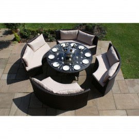 Dallas Sofa Set / Brown