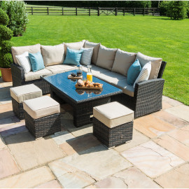 Kingston Corner Dining Set with Rising Table / Brown