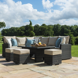 Kingston Corner Dining Set with Rising Table / Brown