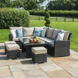 Kingston Corner Dining Set with Rising Table / Brown
