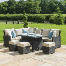 Kingston Corner Dining Set with Rising Table / Brown