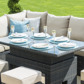 Kingston Corner Dining Set with Rising Table / Brown