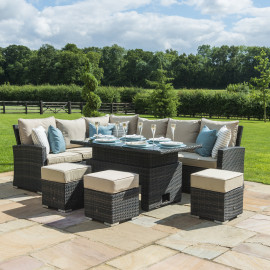 Kingston Corner Dining Set with Rising Table / Brown