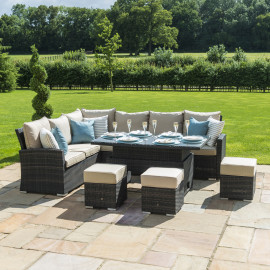 Kingston Corner Dining Set with Rising Table / Brown