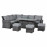 Kingston Corner Dining Set with Fire Pit / Grey