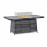 Kingston Corner Dining Set with Fire Pit / Grey