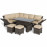 Henley Corner Dining Set with Rising Table / Brown
