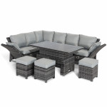 Henley Corner Dining Set with Rising Table / Grey