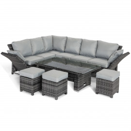 Henley Corner Dining Set with Rising Table / Grey