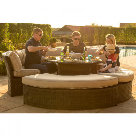 Chelsea Lifestyle Suite with Glass Table / Brown