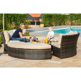 Chelsea Lifestyle Suite with Glass Table / Brown