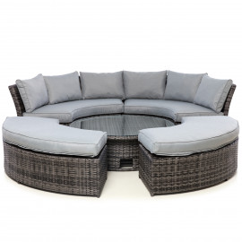 Chelsea Lifestyle Suite with Glass Table / Grey