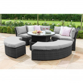 Chelsea Lifestyle Suite with Glass Table / Grey
