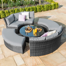 Chelsea Lifestyle Suite with Glass Table / Grey
