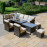 Extending Kingston Corner Dining Set / Brown