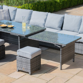 Extending Kingston Corner Dining Set / Grey
