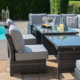 Extending Kingston Corner Dining Set / Grey