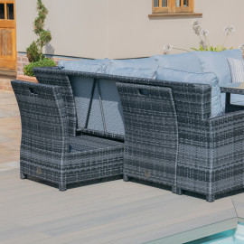 Extending Kingston Corner Dining Set / Grey