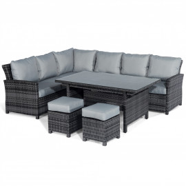 Extending Kingston Corner Dining Set / Grey