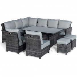 Extending Kingston Corner Dining Set / Grey