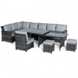 Extending Kingston Corner Dining Set / Grey
