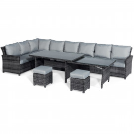 Extending Kingston Corner Dining Set / Grey