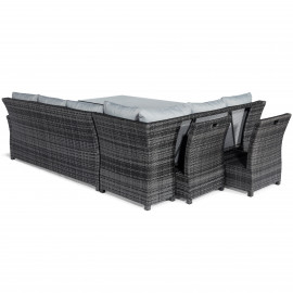 Extending Kingston Corner Dining Set / Grey