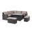 Kingston Corner Deluxe with Fire Pit / Brown